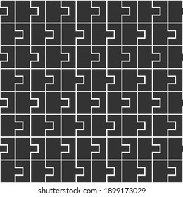 Resumen de un patrón impecable. Textura moderna y elegante. Repitiendo con regularidad baldosas geométricas. Elementos rectangulares negrita. Impresión gráfica de contraste minimalista. Fondo monocromo vectorial.
