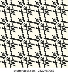 Abstract seamless pattern. Modern stylish texture. Repeating geometric tiles with linear striped rhombuses. Contemporary graphic design.