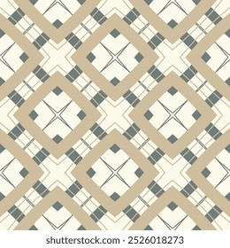 Abstract seamless pattern. Modern, stylish texture. Repeating geometric tiles with linear striped rhombuses. Modern graphic design.