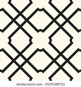 Abstract seamless pattern. Modern stylish texture. Repeating geometric tiles with linear striped rhombuses. Contemporary graphic design.