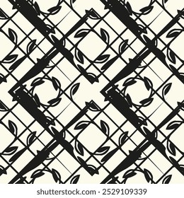 Abstract seamless pattern. Modern stylish texture. Repeating geometric tiles with linear striped rhombuses. Contemporary graphic design.
