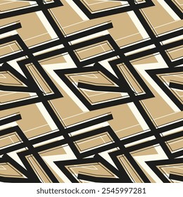 Abstractas patrón sin fisuras. Textura moderna y elegante. Repitiendo azulejos geométricos con rombos rayados lineales. Diseño gráfico moderno.