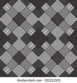 Abstract seamless pattern. Modern stylish texture geometric background with lines, rhombus