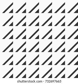 Abstract seamless pattern. Modern stylish texture. Repeating geometric tiles with diagonal stripes and triangles. Simple minimalistic vector background.