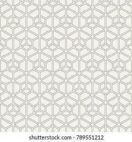 Abstract seamless pattern. Modern stylish texture of trellis. Repeating geometric hexagonal grid. Simple graphic design. Trendy thin linear geometry. Vector background.