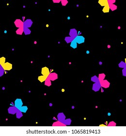 Abstract seamless pattern. Modern swatch background for birthday card, kids party invitation, wallpaper, holiday wrapping paper, shop sale poster, fabric, bag print, t shirt, workshop advertising