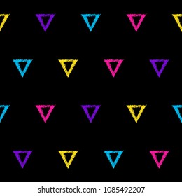 Abstract seamless pattern. Modern swatch background for birthday card, kids party invitation, wallpaper, holiday wrapping paper, shop sale poster, fabric, bag print, t shirt, workshop advertising