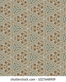 Abstract seamless pattern with modern vintage ornamental design