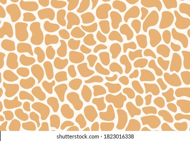Abstract seamless pattern. Modern wild animal skin texture, black spots art print, contemporary geometric background. Vector illustration