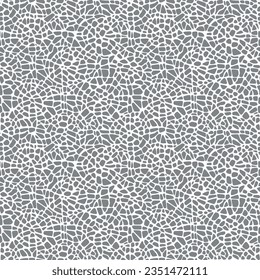 Abstract seamless pattern with monochrome mosaic - hand drawn vector illustration. Flat color design.