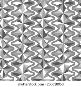 Abstract seamless pattern with monochrome triangles