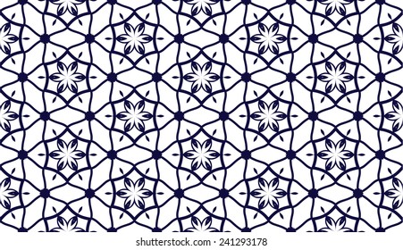 Abstract seamless pattern in Moroccan style, vector background