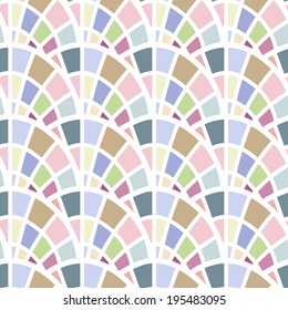 Abstract seamless pattern with mosaic elements