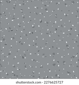 Abstract Seamless Pattern. Mosaic Terrazzo Granite Design. Vector Rock Italian Texture. Terrazzo Floor Mosaic Material. Gray Marble Floor Background. Glass Terrazzo Irregular Art. Stone Venetian Print