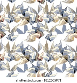 Abstract seamless pattern Moths, multicolored wings of butterflies on a dark background for design of fabric, paper, gift wrapping, vector illustration