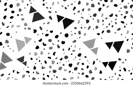 Abstrato padrão sem emenda com símbolos de montanhas. Fundo de leopardo criativo. Ilustração vetorial sobre fundo branco