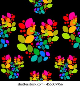 Abstract seamless pattern with multicolor elements