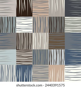 Abstract seamless pattern. Pattern in a Multi-colored checkered pattern with stripes.