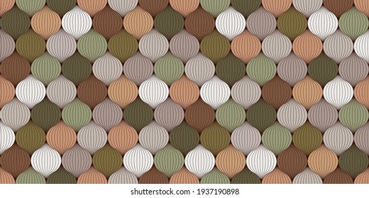 Abstract seamless pattern. Multicolored Interwoven fibers, yarn, thread. Trendy colors for interior design, printed products, wallpaper.