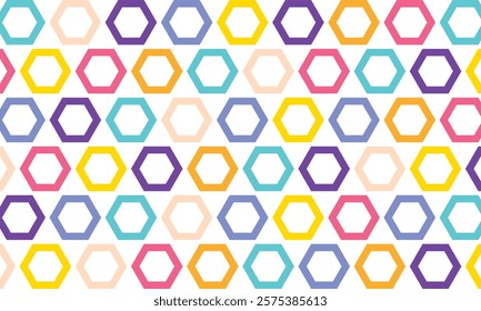 Abstract seamless pattern of multi-colored polyhedra, geometric print. multi colored seamless pattern octagon background