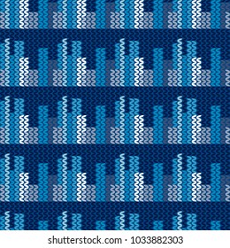 Abstract seamless pattern of multicolored yarns. Geometric texture.