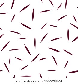Abstract seamless pattern with narrow leaves. Floral print
