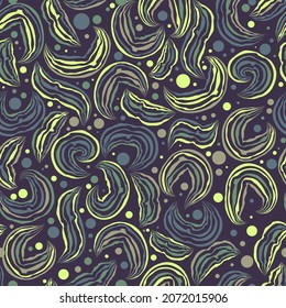 Abstract seamless pattern in neon colors.
 Vector illustration for print, fabric, cover, packaging, interior decor, blog decoration and other your projects.