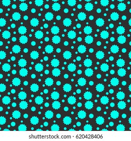 Abstract seamless pattern with neon decorations. Vector illustration. Background for dress, manufacturing, wallpapers, prints, gift wrap and scrapbook. 
