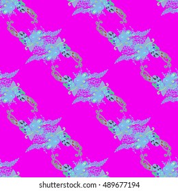 Abstract seamless pattern for new design work with handmade doodle. Zentangle inspired art style.