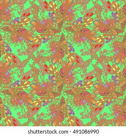 Abstract seamless pattern for new design work with handmade doodle. Zentangle inspired art style.