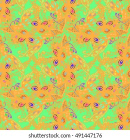 Abstract seamless pattern for new design work with handmade doodle. Zentangle inspired art style.