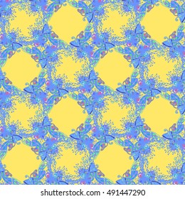 Abstract seamless pattern for new design work with handmade doodle. Zentangle inspired art style.
