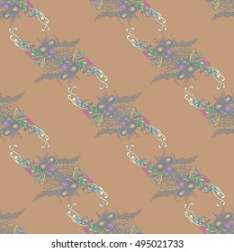 Abstract seamless pattern for new design work with handmade doodle. Zentangle inspired art style.