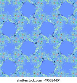 Abstract seamless pattern for new design work with handmade doodle. Zentangle inspired art style.