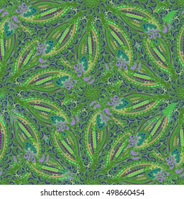 Abstract seamless pattern for new design work with handmade doodle. Zentangle inspired art style.