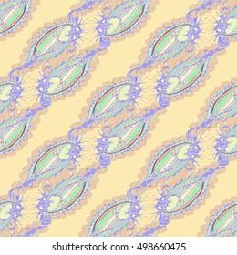 Abstract seamless pattern for new design work with handmade doodle. Zentangle inspired art style.