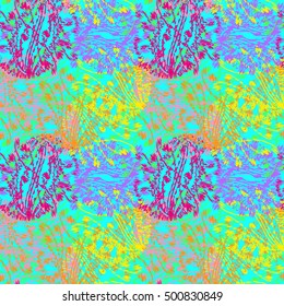 Abstract seamless pattern for new design work with handmade doodle. Zentangle inspired art style.