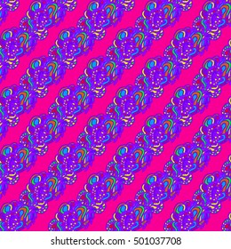 Abstract seamless pattern for new design work with handmade doodle. Zentangle inspired art style.