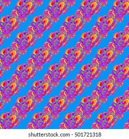 Abstract seamless pattern for new design work with handmade doodle. Zentangle inspired art style.
