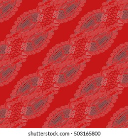 Abstract seamless pattern for new design work with handmade doodle. Zentangle inspired art style.