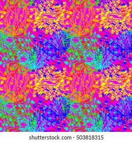 Abstract seamless pattern for new design work with handmade doodle. Zentangle inspired art style.