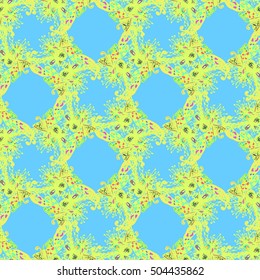 Abstract seamless pattern for new design work with handmade doodle. Zentangle inspired art style.