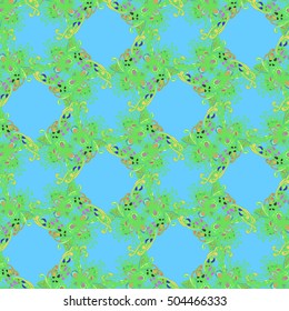 Abstract seamless pattern for new design work with handmade doodle. Zentangle inspired art style.