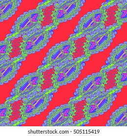 Abstract seamless pattern for new design work with handmade doodle. Zentangle inspired art style.