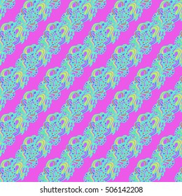 Abstract seamless pattern for new design work with handmade doodle. Zentangle inspired art style.