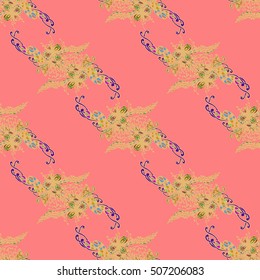 Abstract seamless pattern for new design work with handmade doodle. Zentangle inspired art style.