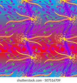 Abstract seamless pattern for new design work with handmade doodle. Zentangle inspired art style.