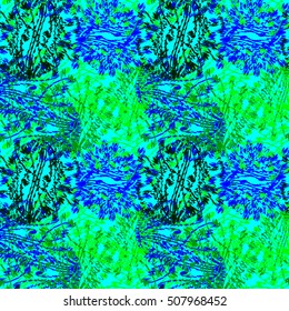 Abstract seamless pattern for new design work with handmade doodle. Zentangle inspired art style.