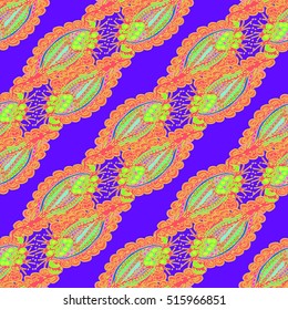 Abstract seamless pattern for new design work with handmade doodle. Zentangle inspired art style.