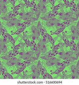 Abstract seamless pattern for new design work with handmade doodle. Zentangle inspired art style.